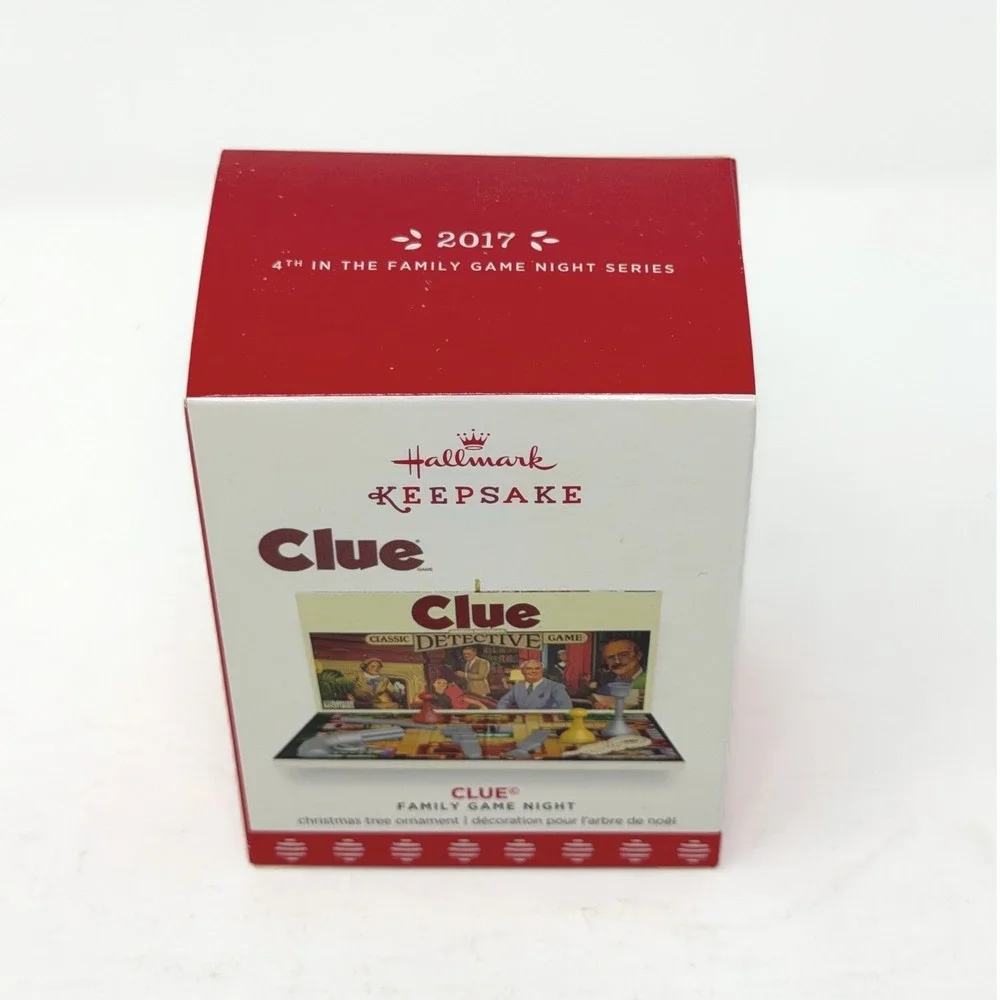 Hallmark 2017 Clue Family Game Night #4 Keepsake Ornament Hasbro Board Game